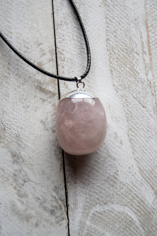 Rose Quartz tumble Necklace