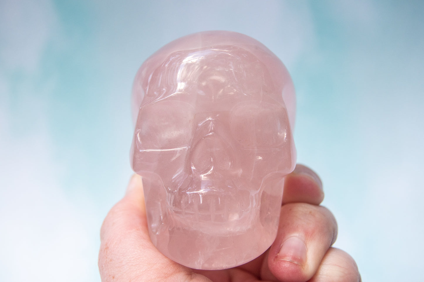 Rose Quartz Skull