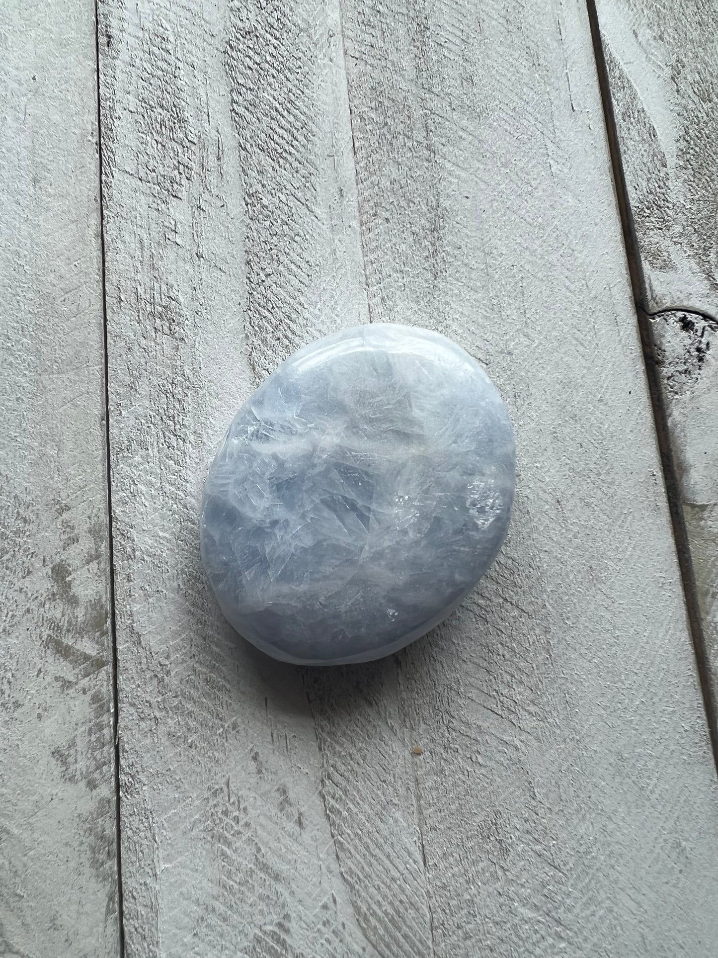 Blue Calcite palm stone