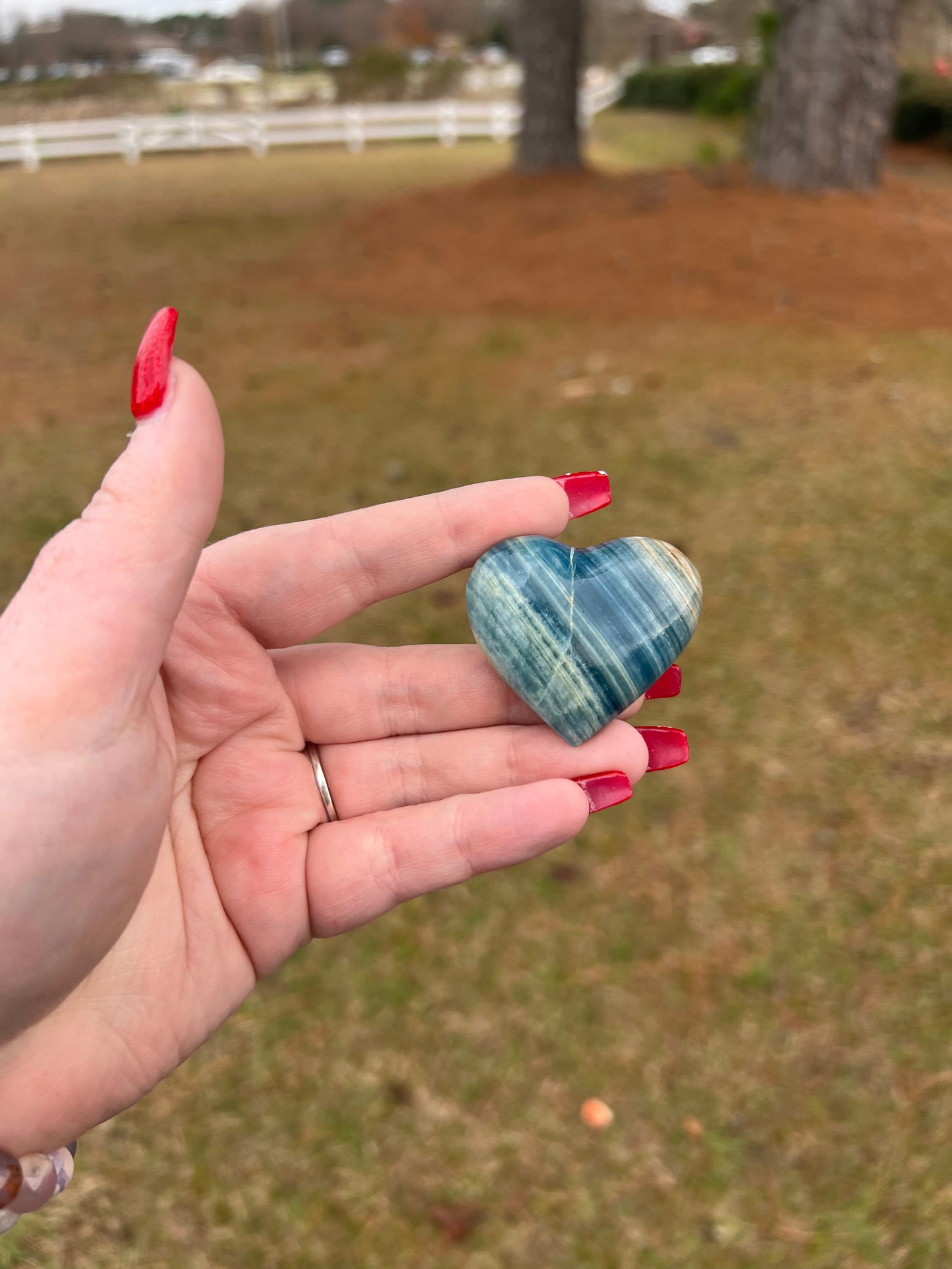 Caribbean Calcite Heart