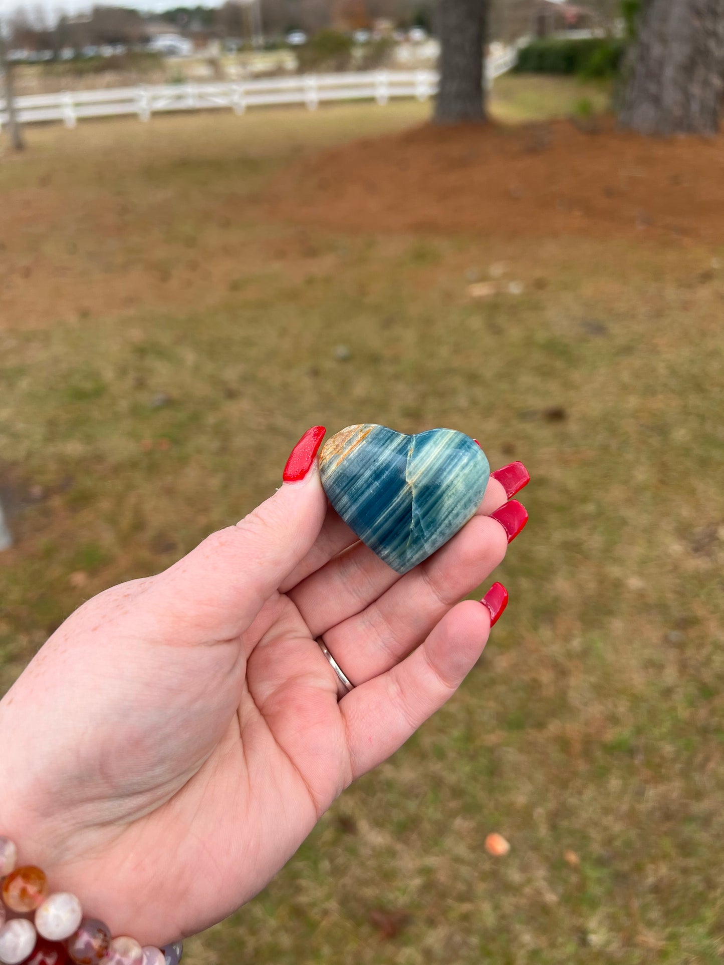 Caribbean Calcite Heart