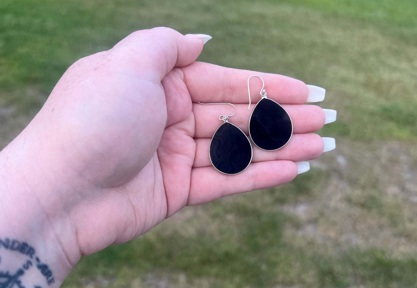 Black Obsidian Earrings