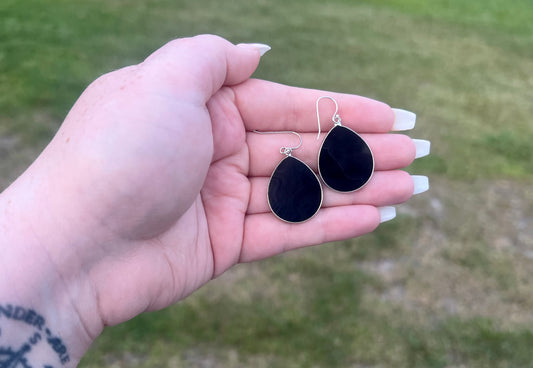 Black Obsidian Earrings