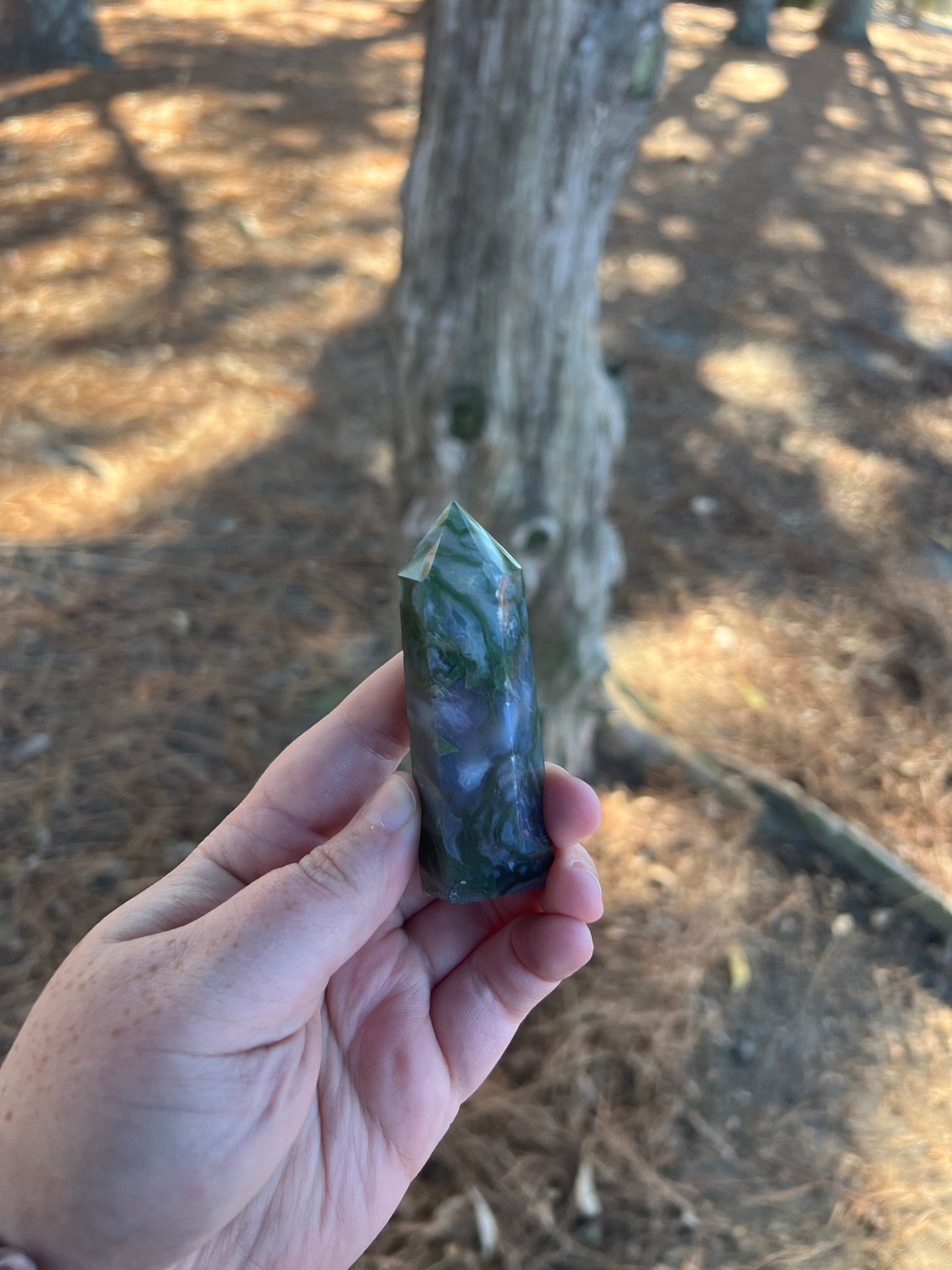 Moss agate tower